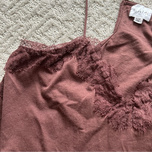 CAMI NYC racer jersey cami XXS chocolate - Picture 5 of 7